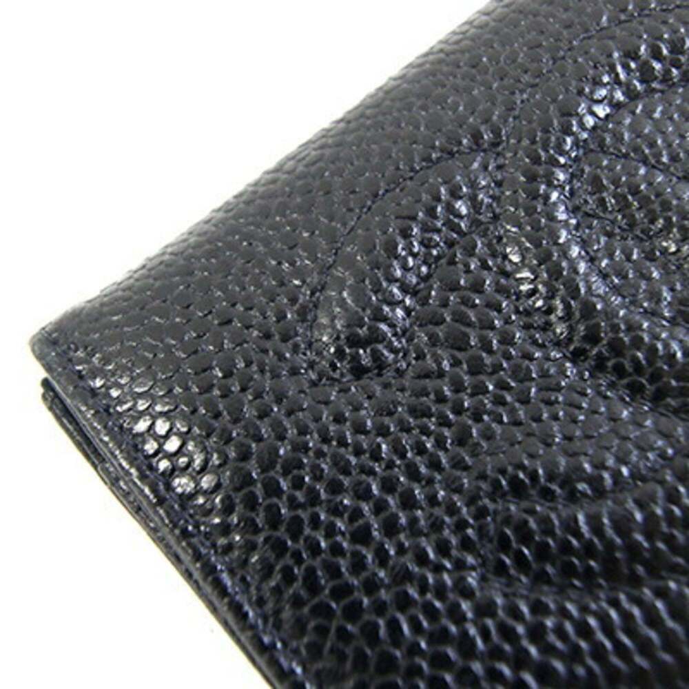CHANEL Black Caviar Leather Logo Wallet - Picture 8 of 10
